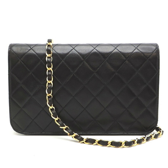 Chanel Matelasse Bag Shoulder 23 Black Lambskin Chain - Picture 1 of 10